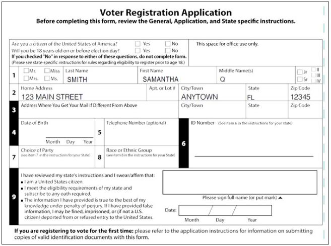 Pre-Filled application form example